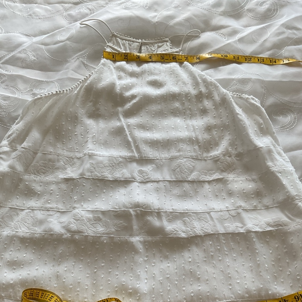 Loft Sleeveless Large White Mini Dress with Floral Print - Picture 2 of 8